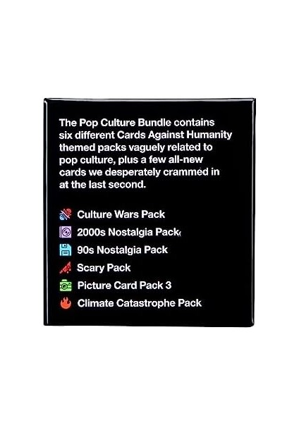 Against Humanity Insanlığa Karşı Kartlar: Pop Kültürü Paketi | 6 Temalı Paketler + 10 Yeni Kart | 2023 Için Yeni! modelleri