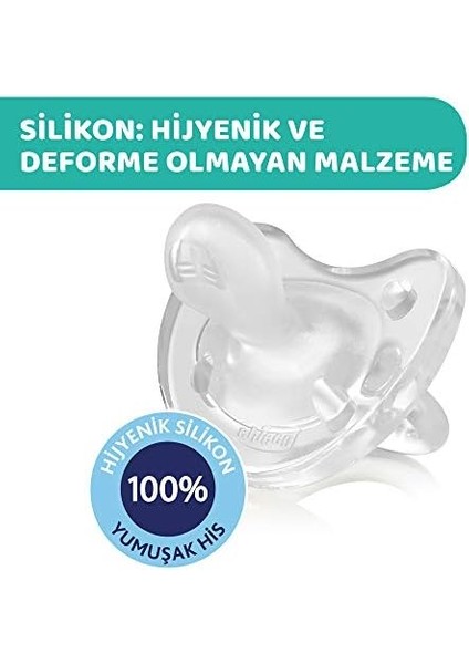 Chicco Physioforma Soft Emzik Silikon 0-6 Ay, Tekli, Şeffaf