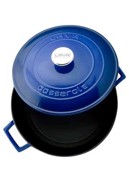 Metal Döküm Yuvarlak Tencere, 28 Cm, Mavi fiyatları