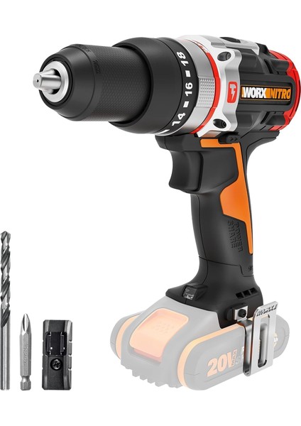 WX354.9 20VOLT Kömürsüz Profesyonel Darbeli Şarjlı Matkap (Akü Dahil Değildir)