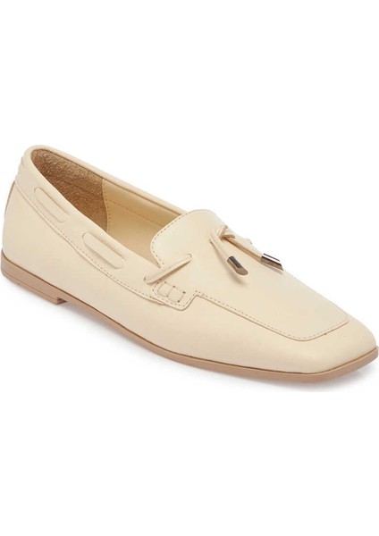 Bej Hakiki Deri Kadın Loafer - K24I1AY67450-A25