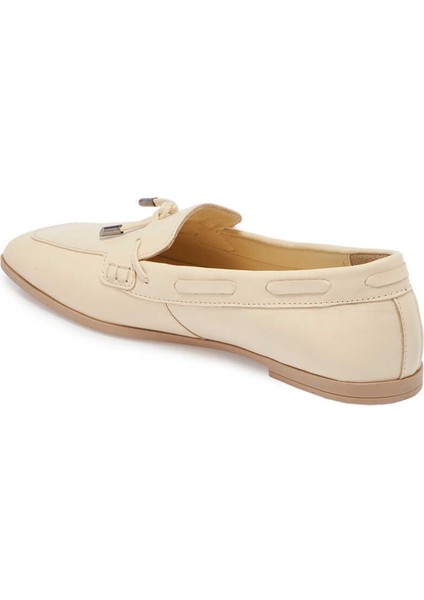 Bej Hakiki Deri Kadın Loafer - K24I1AY67450-A25