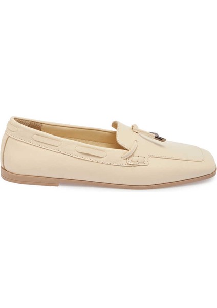 Bej Hakiki Deri Kadın Loafer - K24I1AY67450-A25