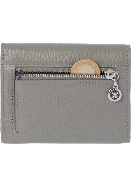 Gri Hakiki Deri Kadın Cüzdan - S1CB00005809-H1Y