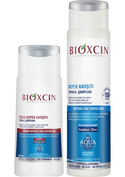 Aqua Thermal Kepek Karşı Etkili Şampuan Seti 200 ml 300 ml - Dezenfektan Hediyeli - %72 Alkol