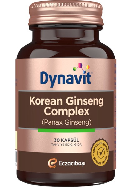 Korean Ginseng Complex 30 Kapsül - Dezenfektan Hediyeli - %72 Alkol