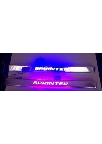 Mercedes Sprinter Krom Kırmızı ve Mavi LED Işıklı Plaka Üstü 2006-2017 fiyatları