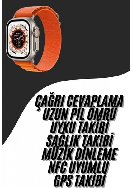 Yeni Nesil Akıllı Saat Çok Yönlü Titreşimli 49 mm Android ve Ios Uyumlu