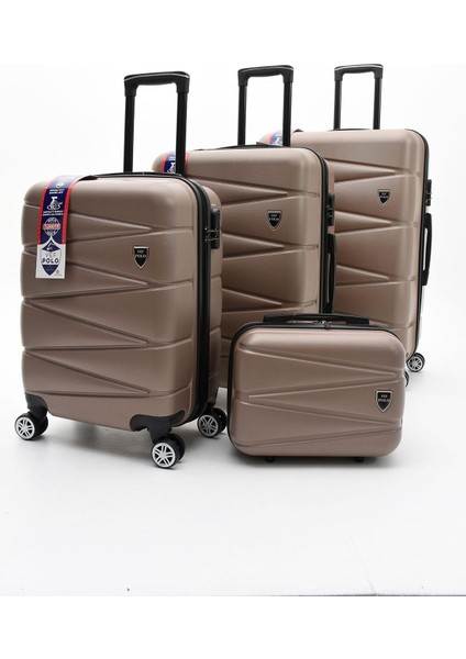 Yefa Dayanıklı Unisex 4 Tekerlekli 4'lü Set Plastik Valiz Seti