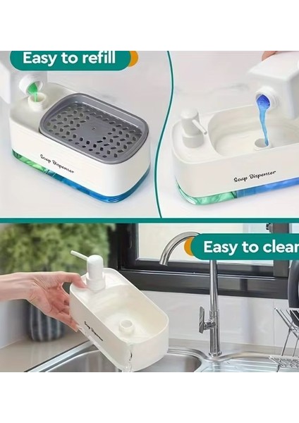 Çift Hazneli Sıvı Sabunluk, Süngerlik ve Otomatik Deterjanlık modelleri