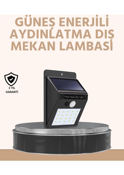 Enerji Tasarruflu ve Otomatik Sensörlü LED Güneş Işığı – Dış Mekan Uyumlu