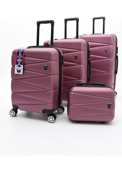 Yefa Dayanıklı Unisex 4 Tekerlekli 4'lü Set Plastik Valiz Seti
