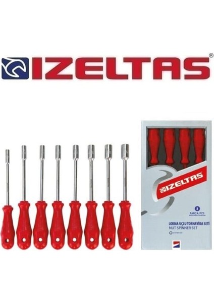 Izeltaş Lokma Uçlu Tornavida Takım 8 Parça