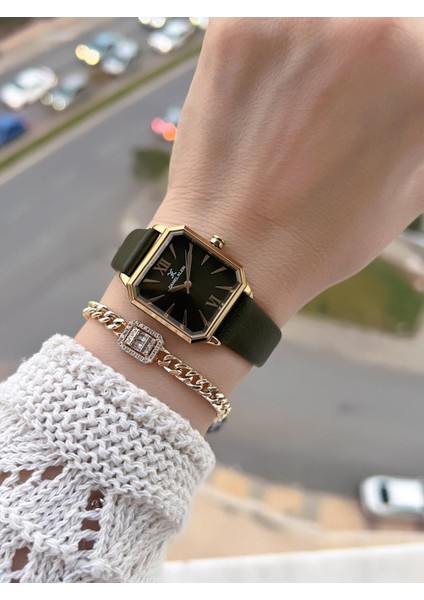 Deri Kordonlu 2 Yıl Garantili 3 Atm Suya Dayanıklı Kadın Kol Saati+Bileklik BD.13939.4 fiyatları