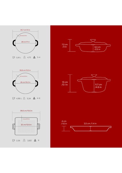 Bordo 5'li Döküm Tencere & Izgara Tava Seti – Zarafet ve Gücü Birleştiren Tasarım indirimleri