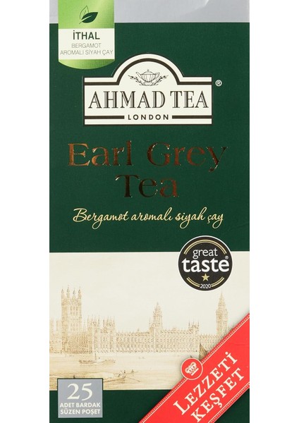 Ahmad Tea Earl Grey Bardak Poşet Çay 25'li