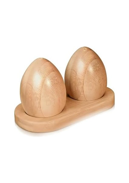 Tuzluk Biberlik Seti, 2'li Yumurta Şeklinde, Ahşap, Modern Mutfak Aksesuarı modelleri