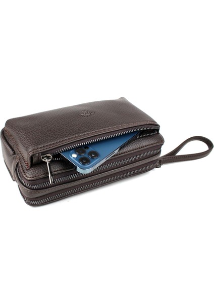 Erkek Kahverengi El Çantası Bileklik Kemerli Portföy Çanta El Çantası fırsatları