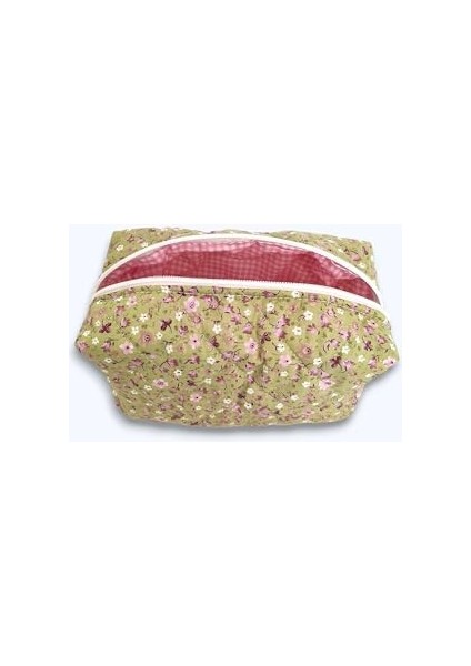 Makyaj Çantası | Makeup Bag | Kapitone Bakım Seyahat Kozmetik Çantası (Yeşil) fiyatları