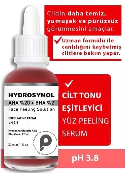 Procsın Hydrosynol Ton Eşitleyici Aha%20 Bha%2 Peeling Serum 30 ml fiyatları