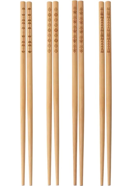Trebent Yemek Çubuğu Çin Yemek Çubuğu Bambu Chopstick 4 Adet x 1 Paket