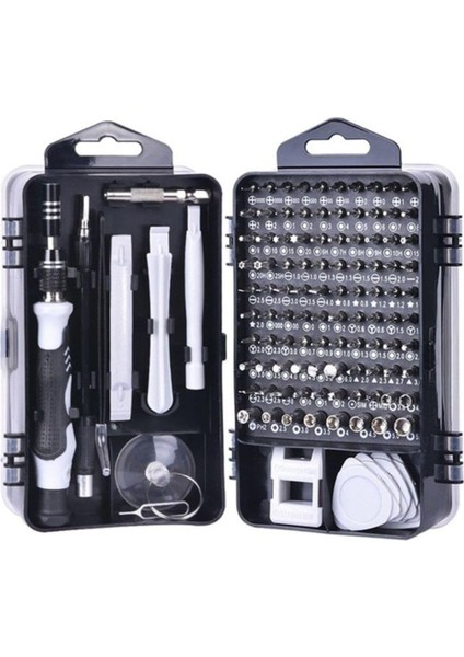 115 Parça Elektronik Tornavida Seti, Manyetik Uçlu Onarım Kiti, Dizüstü, Telefon ve Saat Tamiri Için Profesyonel Tamir Seti