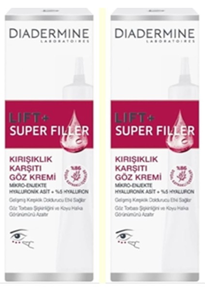 Diadermine Lift + Super Filler Göz Kremi 15 ml 2 Adet