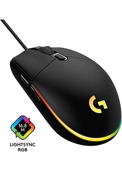 G G102 Kablolu Oyuncu Mouse, Lıghtsync Rgb Aydınlatma, 8.000 Dpı, 6 Programlanabilir Tuş, Siyah fiyatları