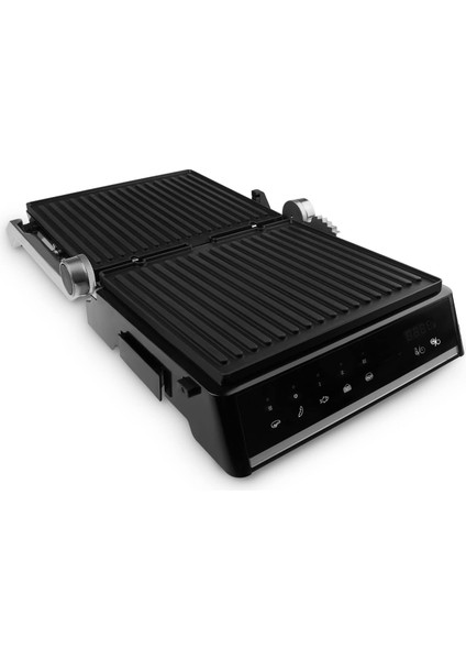 Grilliant 1341H Inox Gövdeli, Döküm Plakalı, 5 Programlı, LED Ekranlı Grill Tost Makinesi ve Makinesi