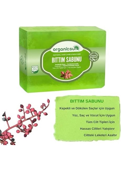 Organicsun Doğal Bıttım Sabunu 140 gr Saç Dökülmesine Karşı Tüm Saç ve Cilt Tipleri Için modelleri