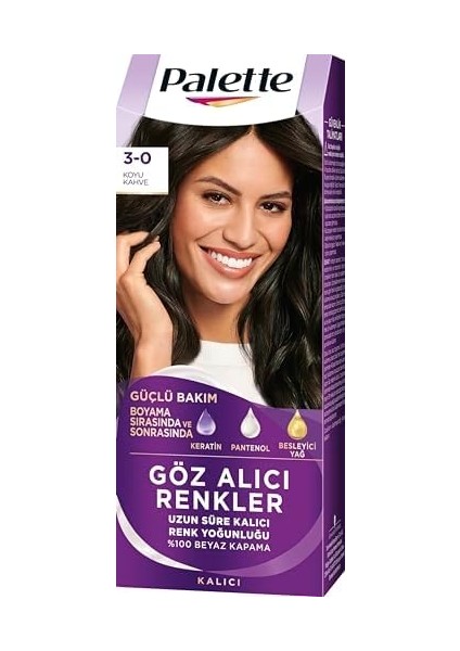 Palette Göz Alıcı Renkler 3-0 Koyu Kahve Saç Boyası fiyatları