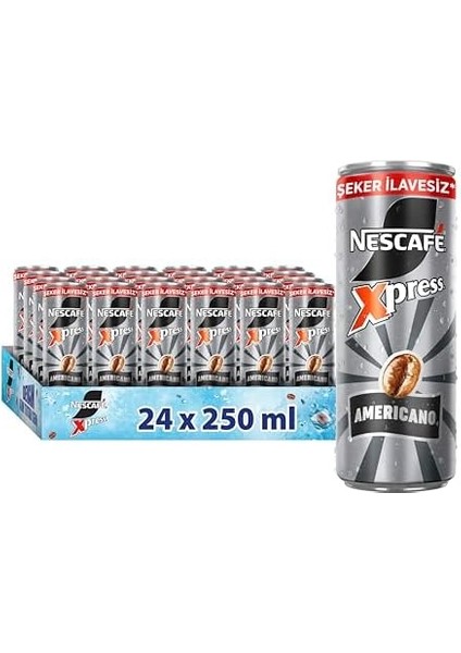 Nescafé Xpress Americano Şekersiz Soğuk Kahve 250 ml x 24 fiyatları