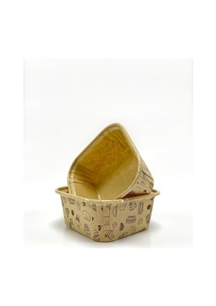 50LI Muffin Kalıbı - Kalıpları, Su Geçirmez ve Yağ Geçirmez Pişirme Kağıtları, Ev Veya Parti Için Folyo Pişirme Kek Kapları - Kare Desenli fiyatları