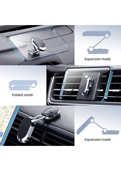 Manyetik Araç Telefonu Tutucu, 360° Dönebilen, Evrensel, Araba ve Akıllı Telefonlar Için modelleri