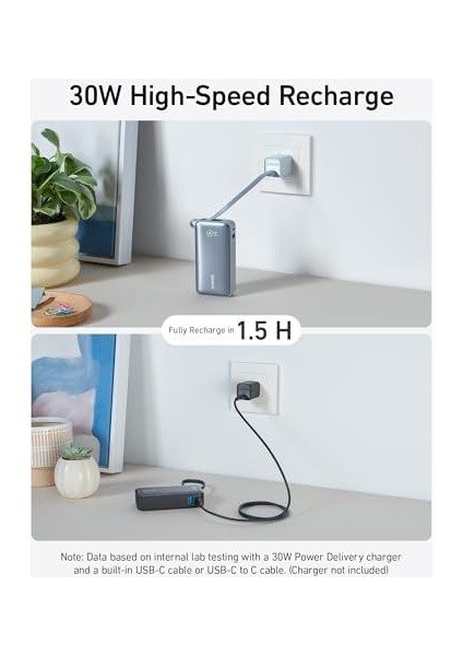 545 Powerbank, 10.000MAH, 30W Dahili Usb-C Kablosu fiyatları