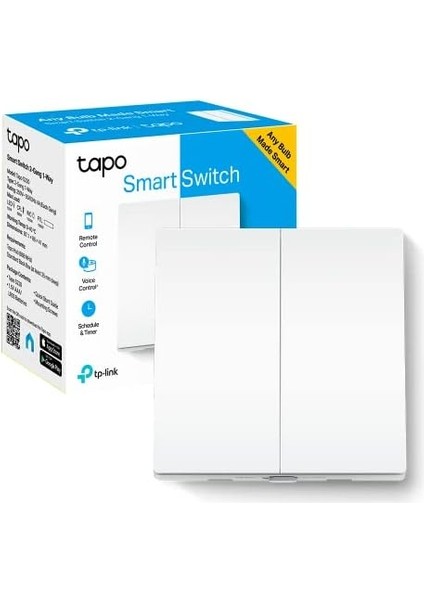 S220, Akıllı Işık Anahtarı, Uzaktan Kumanda, Aletsiz Pil Değiştirme, Nötr Gerekmez, Tüm Ampullerle Uyumlu, ve ile Çalışır, Hub Gereklidir Ayrıca Satılır modelleri