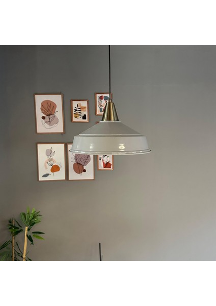 Carmelo Gri Renk Asaletli Tekli Avize Eskitme Huni Başlık Sarkıt Lamba Salon Aydınlatma fiyatları