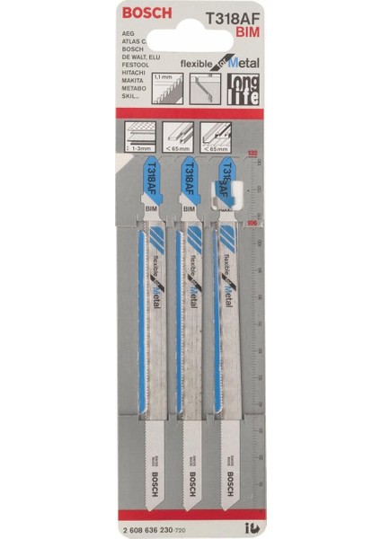 Accessories Professional Zubehör 2608636230 Dekupaj Testere Bıçağı T 318 Af