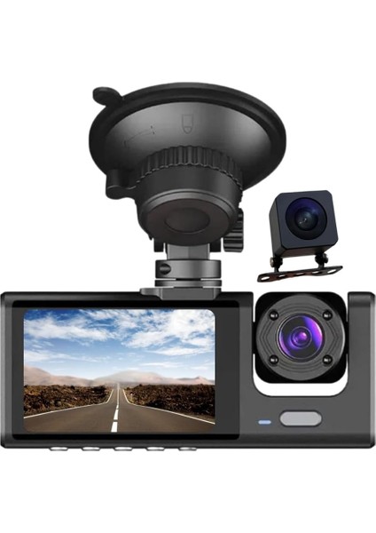 1s WIFI/1920P FHD/170° Ultra Geniş Açı/gece Görüşü ve G-Sensörü/ 3 Kameralı Araç Kamerası (2025)