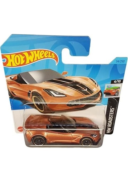 - Corvette C7 Z06 Convertible - Hw Roadsters 4/10 - HKK10 - Short Card - Gm - Metal Flake - 2023 modelleri