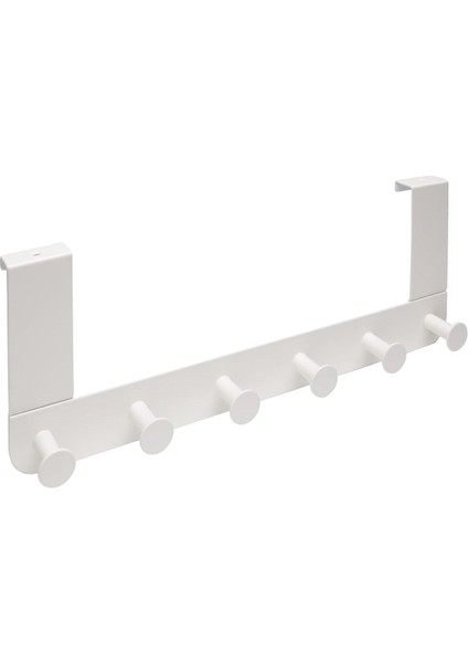 Kapı Askısı, Metal, Beyaz, Asmak Için 6 Kancalı