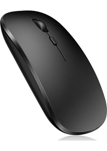 Bluetooth & Şarjlı Sessiz Tuşlu Kablosuz Mouse Siyah