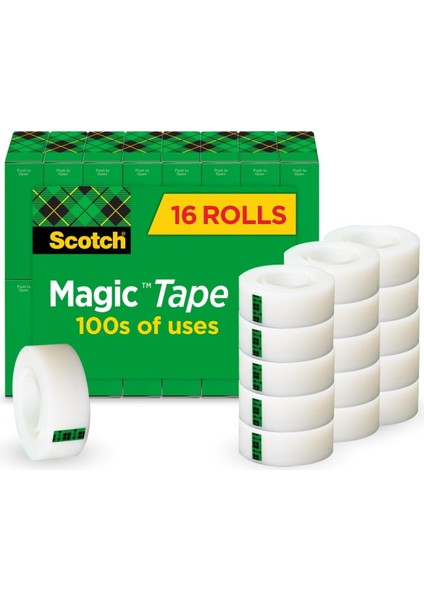 Sihirli, 16 Rulo, Çok Sayıda Uygulama, Görünmez, Tamir Için Tasarlanmış, 7,5 x 2000 Cm, Kutulu (810K16)