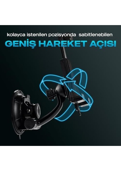 Cep Telefon ve Tablet Tutucu Ön Cam ve Araç Koltuk Arkası Profesyonel Stand 360 Derece Dönebilen modelleri
