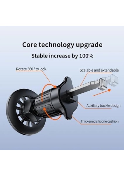 Araç Içi Telefon Tutucu, Manyetik Araba Için Telefon Tutucu,1x Manyetik Plaka, Güçlü Tutuş ve Dayanıklı Yapı, Havalandırma Uyumlu modelleri