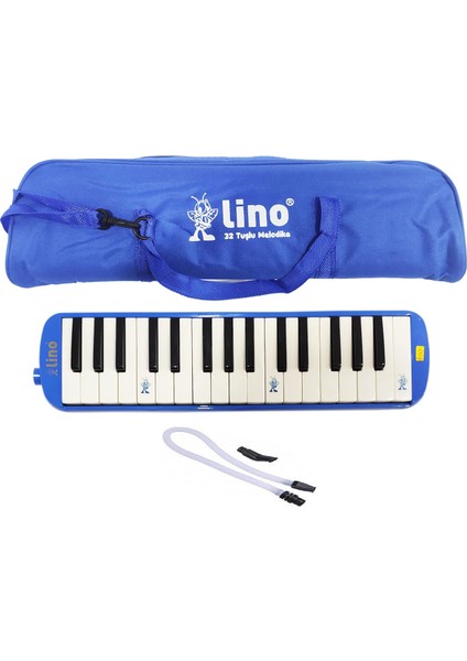 Melodika 32 Tuşlu Bez Çanta Mavi