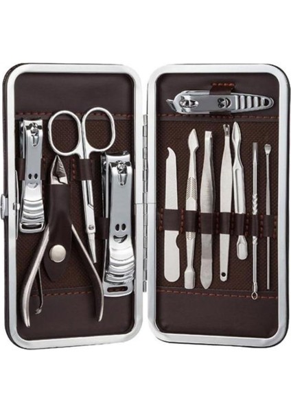 Sna 12 Parça Çanta Tipi Manikür Pedikür Tırnak Bakım Seti Çantalı Hepsi Bir Arada Set Paslanmaz Çelik modelleri