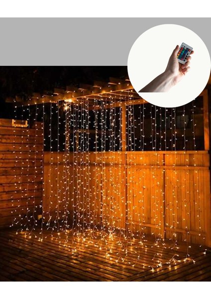 300 LED Perde Işık – Sıcak Beyaz Dekoratif Aydınlatma - CHT4682-4624 fırsatları