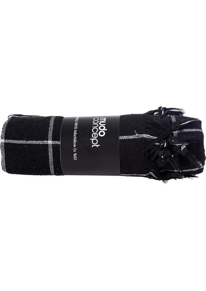 Concept Edwin Siyah Çok Amaçlı Örtü 140X140