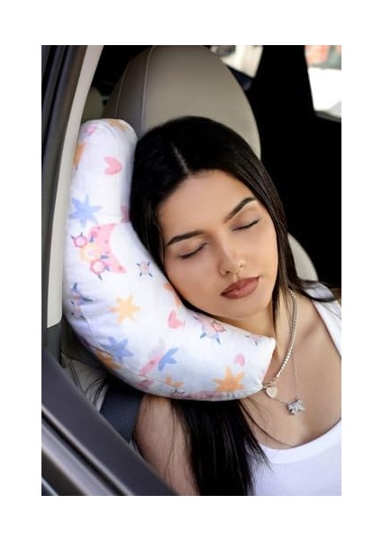 Seyahat Boyun Yastığı Ortopedik Araba Otobüs Uçak Yolculuk Yastığı Yıldız Desen 30 x 10 Kurtçuk Yastık Yıldız fiyatları